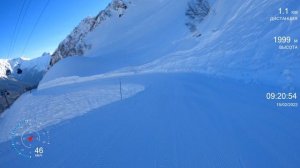 Горные лыжи. РозаХутор 2022. С Пика правее Обера.