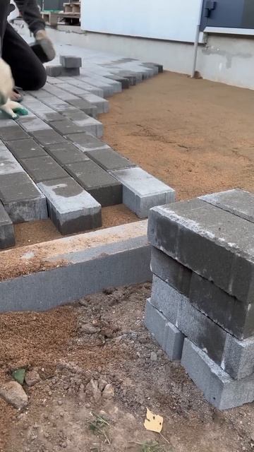 Процесс укладки тротуарной плитки смотреть онлайн