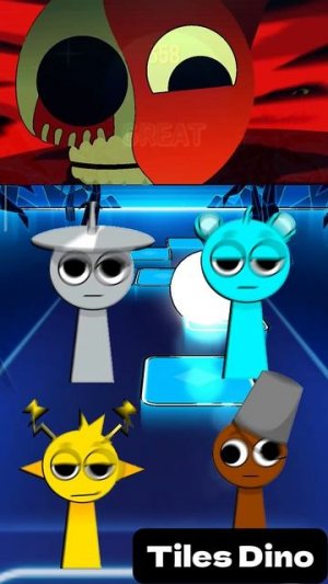 КТО ЛУЧШИЙ СПРУНКИ? уровень 54 - Мультики про Спрунке | МУЛЬТФИЛЬМЫ SPRUNKI в Tiles Hop