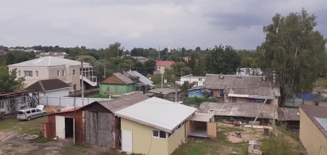 Козельск. Вид с высоты колокольни. смотреть онлайн