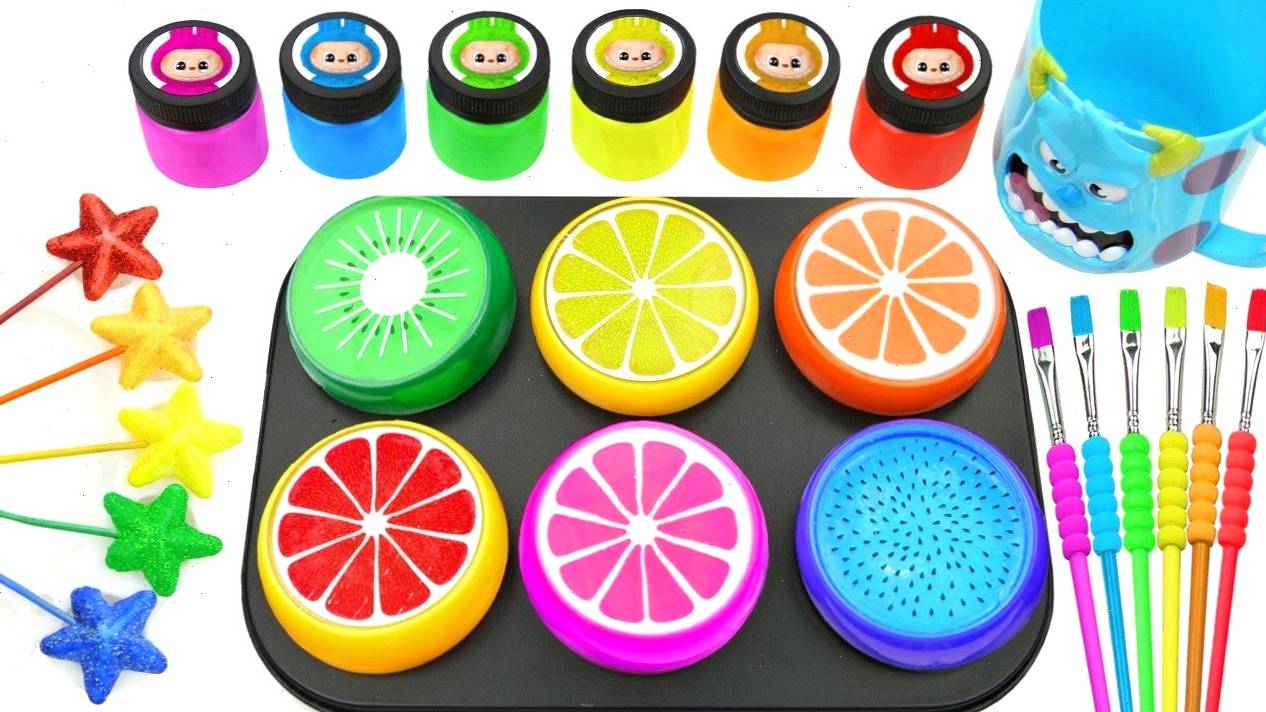 Мультики для малышей. Яркие фрукты - слаймы своими руками. Мультики для детей смотреть онлайн смотреть онлайн