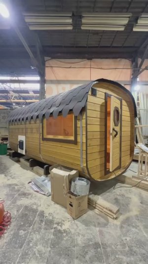 Баня-Бочка «Квадро» 4.5*2.15м от компании DSV Group🤝