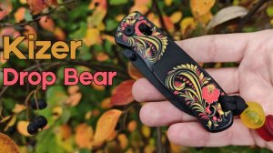 Складной нож Kizer Drop Bear Хохлома
