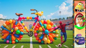 Мультики для детей. Трансформация шариков в сказочных животных с Спайдерменом. Мультики для малышей