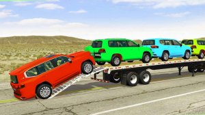 Мультики про яркие машинки. Перевозка на грузовике МакКуина ярких машин. Смотреть онлайн для детей.