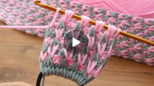 Повязка на голову в тунисской технике вязания крючком #вязаниекрючком #всевжизнисвязано