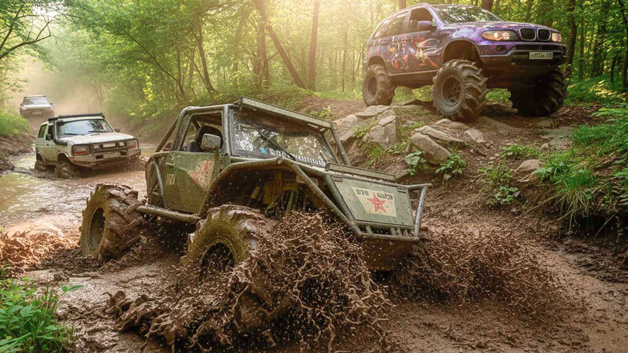 OFF-ROAD ПСИХИ! Рубятся НА все ДЕНЬГИ на внедорожниках с 43 и 50 ТРАКТОРНЫМИ колёсами смотреть онлайн
