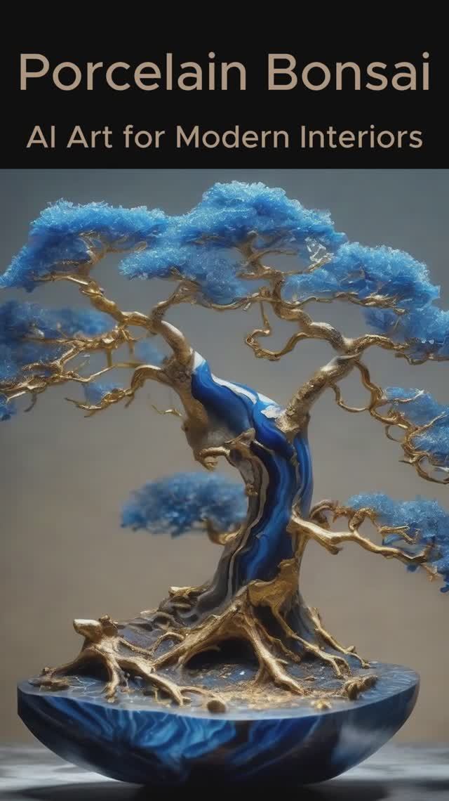 Фарфоровый бонсай • Уникальное искусство и интерьерный декор