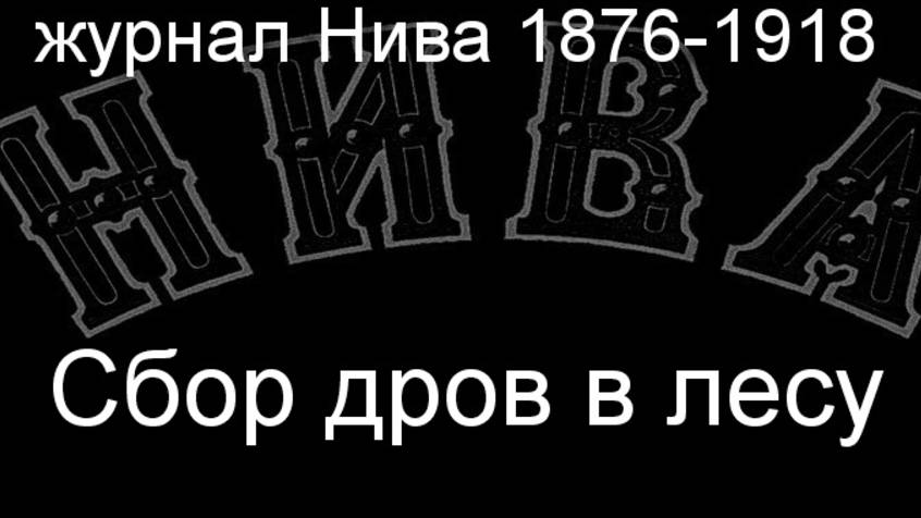 Сбор дров в лесу. описание журнал Нива 1876-1918 смотреть онлайн
