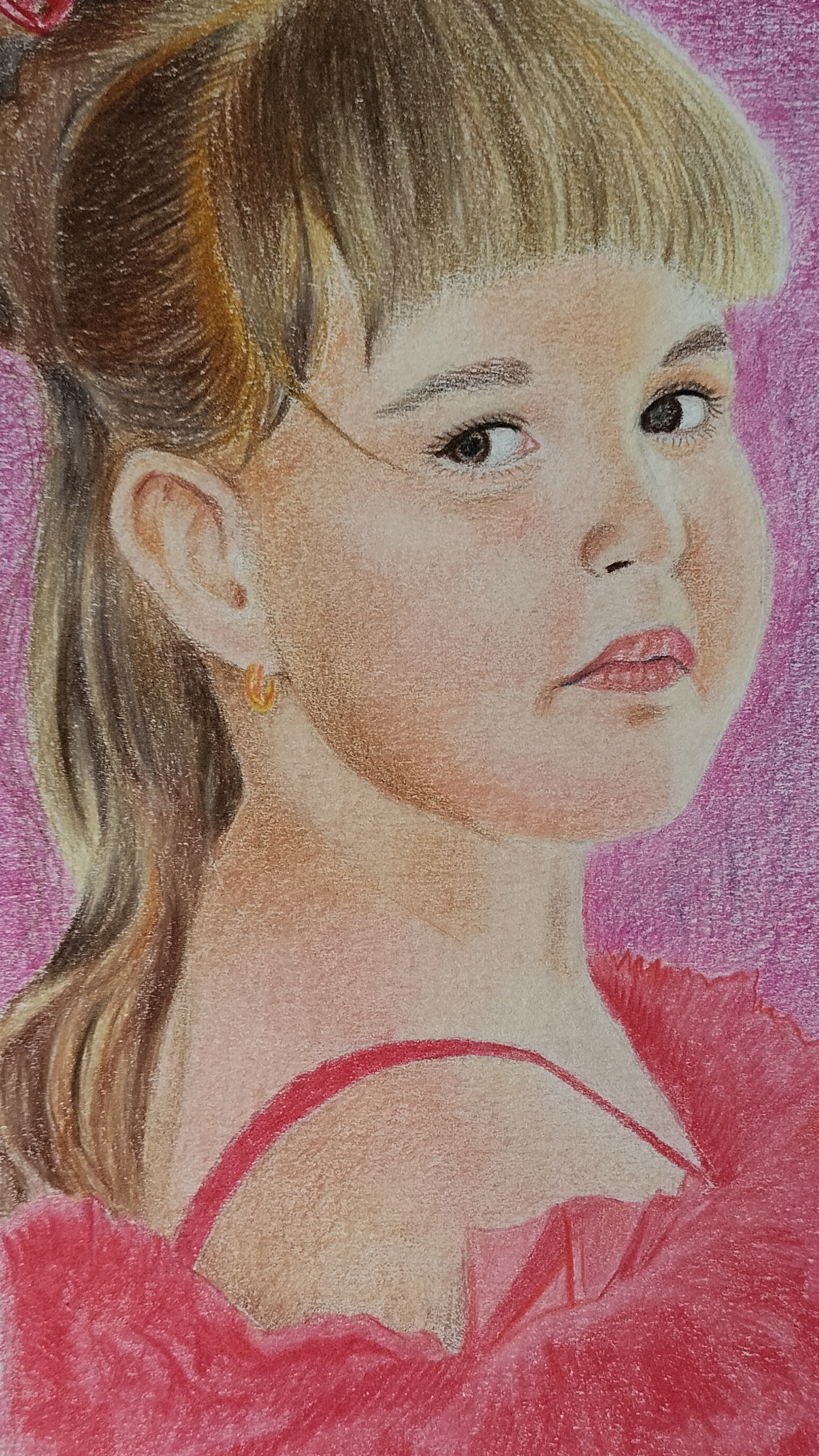 Портрет цветными карандашами ✏️