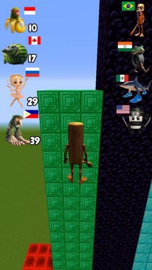 Which New Italian Brainrot Animals Jump the Best in Minecraft✅  #minecraft #brainrot #shorts