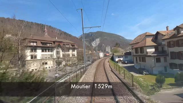 🚄 4К SmartTV ➤ На наклонном поезде Биль - Мутье - Делемон, по швейцарским горам Юра! смотреть онлайн