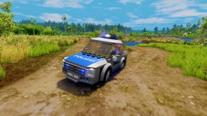 Мультик про машинки. Полицейские машинки против Лего машинок на бездорожье. МанкиМульт