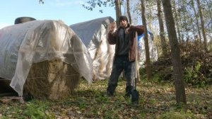 До запуска "Коровьего дома" осталась неделя, приходится вечерить! Строим сарай для коров!