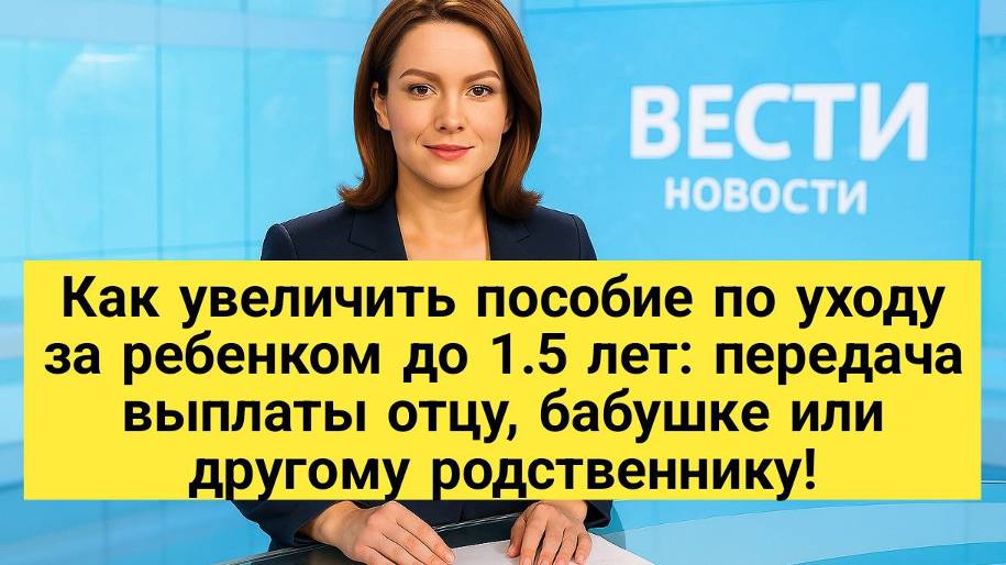 Как увеличить пособие по уходу за ребенком до 1.5 лет: передача выплаты отцу, бабушке или другому смотреть онлайн