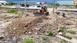 Строительство, засыпка очередного участка