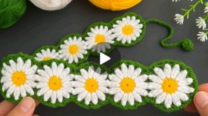 Лента из ромашек крючком😍 #вязаниекрючком #все_в_жизни_связано