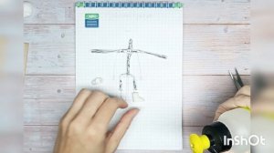 Ватная игрушка на санках, часть 1