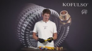 Гибкие подводки для газа из гофрированной трубы и латунных фитингов Kofulso.