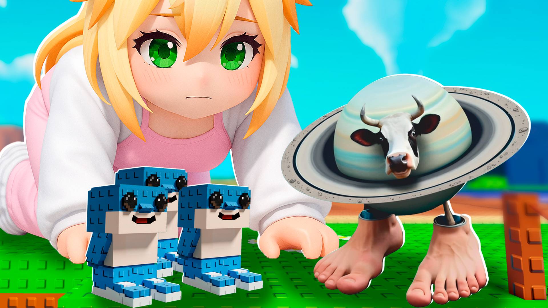 Брейнрот мемы Лос Тралалеритос и вака Сатурно Сатурнита ПРОТИВ растений в Plants Vs Brainrots ! смотреть онлайн