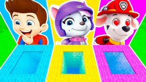 ВЫБЕРИ ПРАВИЛЬНУЮ ЯМУ ПОРТАЛ ЩЕНЯЧИЙ ПАТРУЛЬ в МАЙНКРАФТ ЗОМБАК РАЙДЕР ЧЕЛОВЕК ПАУК МАРШАЛ РОКСИ