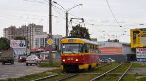 Трамвай Tatra T3SU-3245. Покатушки по Барнаулу.