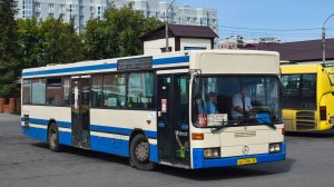 Автобус Mercedes-Benz O405N (АН 046 22). Покатушки по Барнаулу/ Ride on the Mercedes-Benz O405N bus