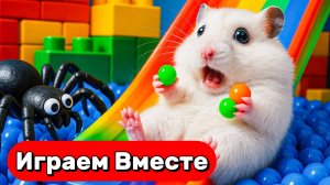 ЛАБИРИНТ С ЛОВУШКАМИ И МОНСТРАМИ ПАУКАМИ ДЛЯ УМНОГО ХОМЯКА 🐹 ВИДЕО ПРО ХОМЯКА ДЛЯ ДЕТЕЙ