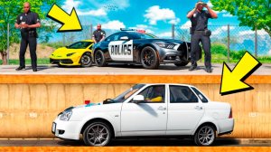 Нашел секретный туннель и угнал чит тачку! Битва воров против копов в ГТА 5 Онлайн!