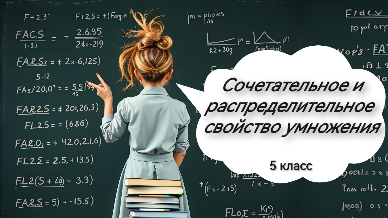 Сочетательное и распределительное свойство умножения. 5 класс смотреть онлайн