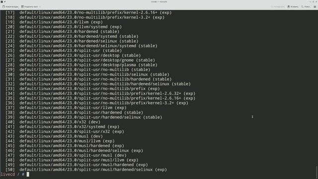 Установка Gentoo Linux