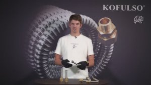 Подводки из гофрированной трубы бренда Kofulso для подключения фанкойлов.