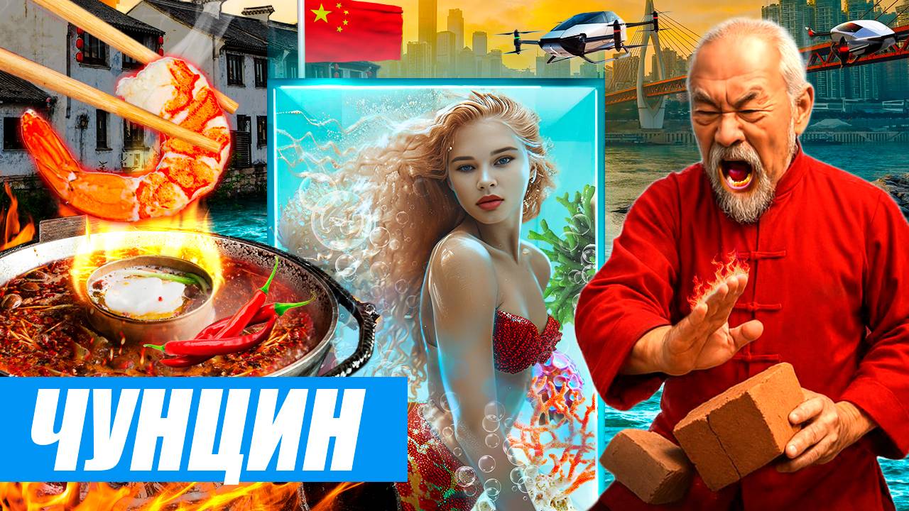 Чунцин - город, как видеоигра. Дома-лабиринты, пенсионеры-супергерои и огненная еда / Китай смотреть онлайн