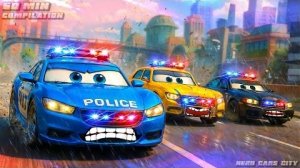 Сборник Hero Cars City Compilation: 1 час эпических полицейских погонь, сражений на грузовиках-монст