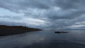 Река Енисей. Вечерняя рыбалка после трудового дня.