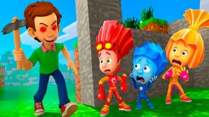 ДИМ ДИМЫЧ ЕХЕ против ФИКСИКИ ПРЯТКИ В МАЙНКРАФТ МУЛЬТИК FIXIKI