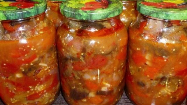 Баклажаны с помидорами и болгарским перцем на зиму смотреть онлайн