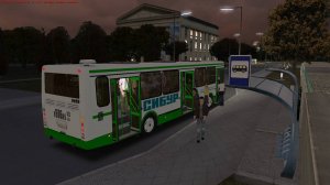 Поездка на ЛиАЗ-5256.26 по маршруту №11 по карте Большая Деревня 1.1