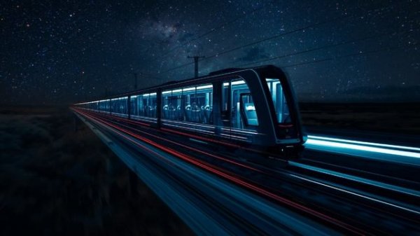 Galaxy Train Through Void 🌌 2-Hour Surreal Ambience | Glass & Shadow | Ghost Passengers