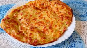 Лепешка из КАБАЧКА с Колбасками и Сыром