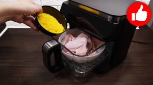 Быстрые и ленивые куриные крылышки в панировке в аэрогриле! Рецепт за 15 мин на ужин.