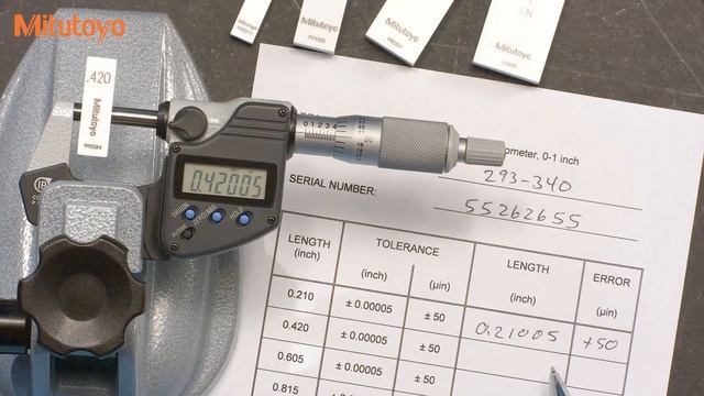 Outside Micrometer Calibration - How to Calibrate - Mitutoyo Мануал поверки микрометров Mitutoyo смотреть онлайн