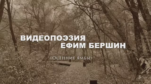Видеопоэзия. Ефим Бершин «Осенние ямбы»