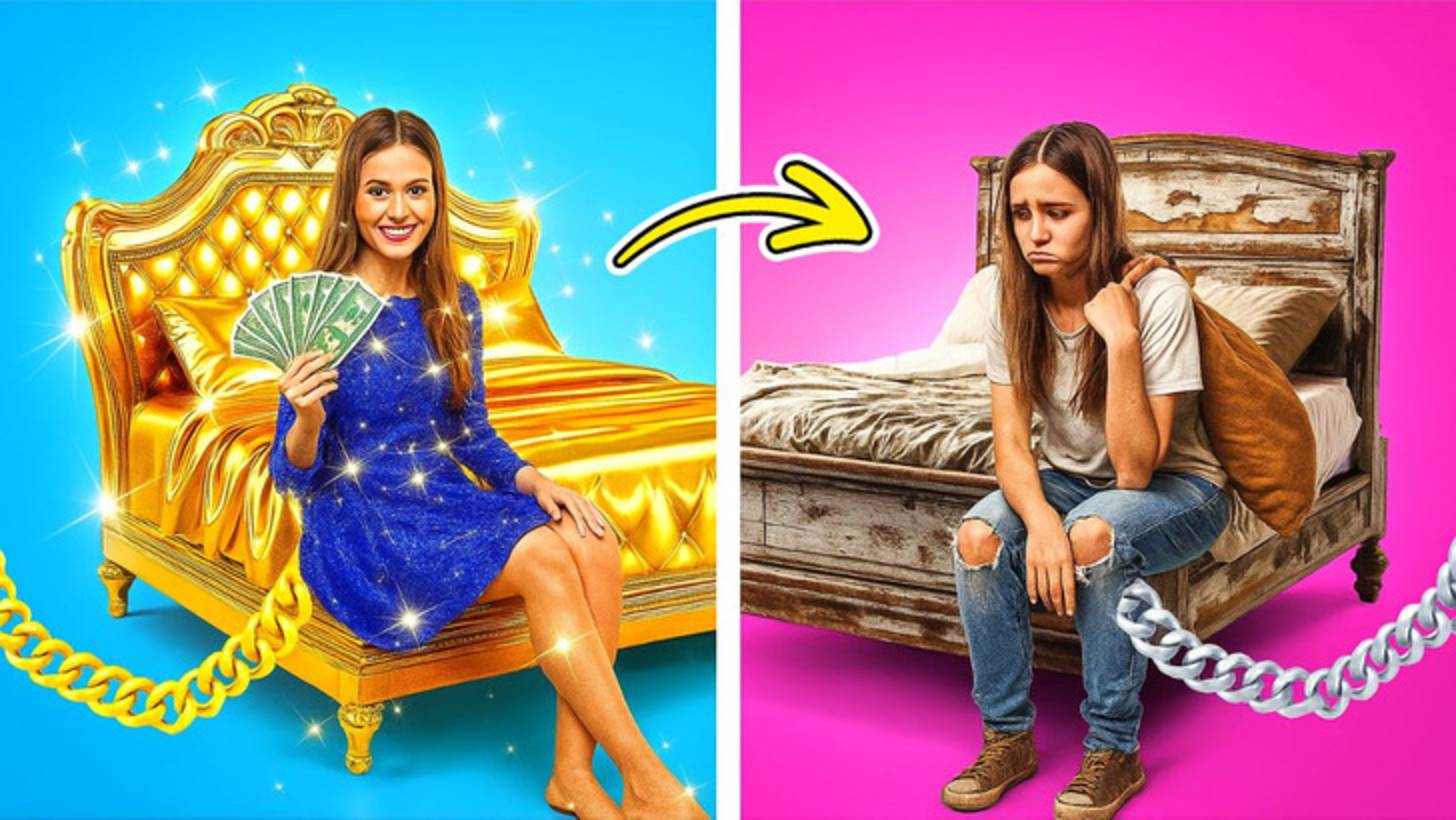 От гламурной девушки 👑 до заточённой в бедной простой жизни ✨😱 смотреть онлайн