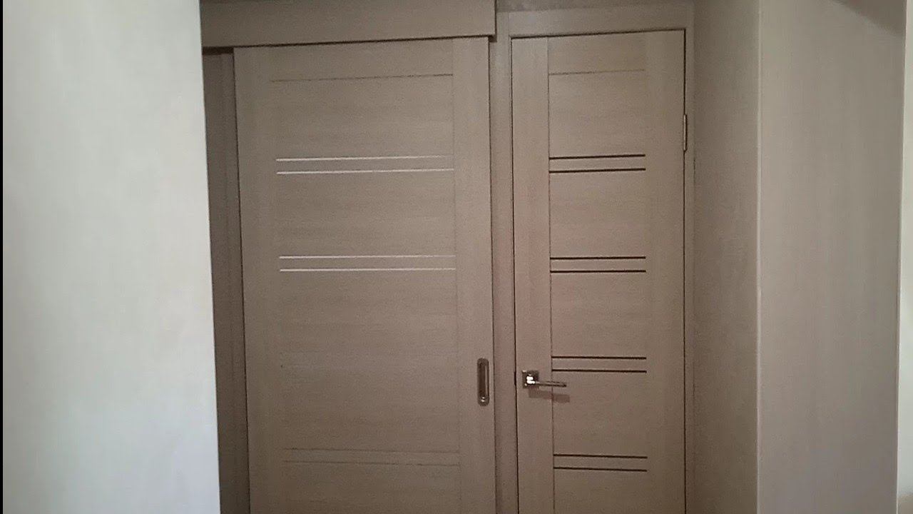 установка раздвижной двери