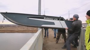 Телеграмм канал @lodki_pnd, Краш-тест моторной лодки Swimmer 370. Проверка на прочность!