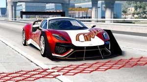 Массовые автомобильные аварии с разбивкой по полосам с шипами #147