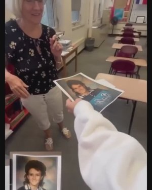 Учителей просят подписать свои старые фото