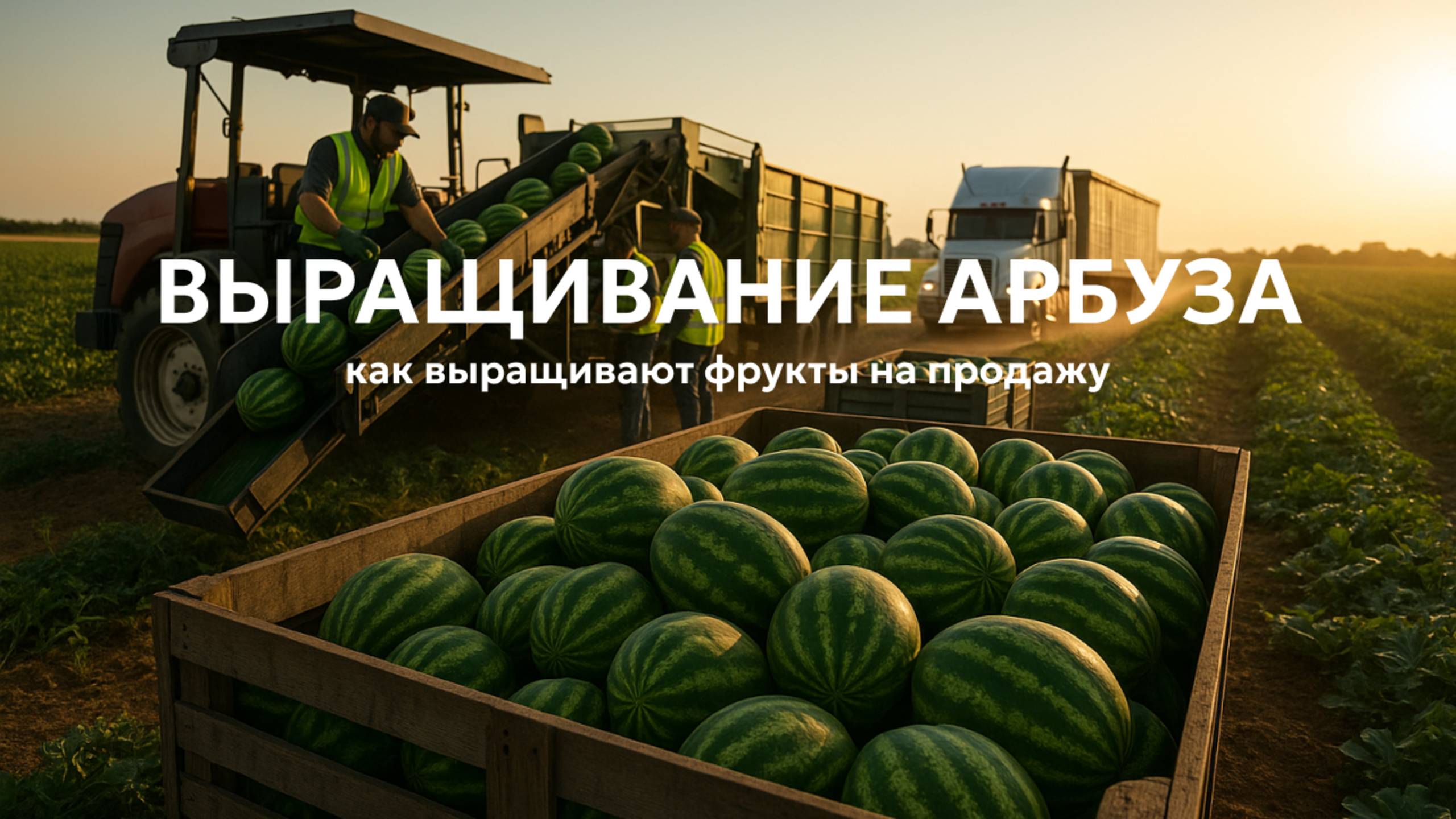Как фермеры собирают тонны арбузов: современные технологии выращивания арбузов 🍉 смотреть онлайн