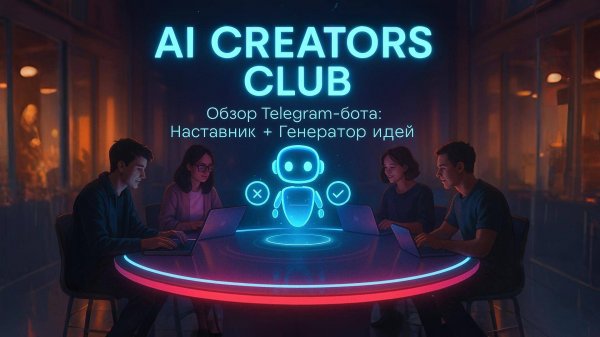 Обзор моего Telegram-бота с двумя режимами: Наставник и Генератор Идей! @ai_creators_club